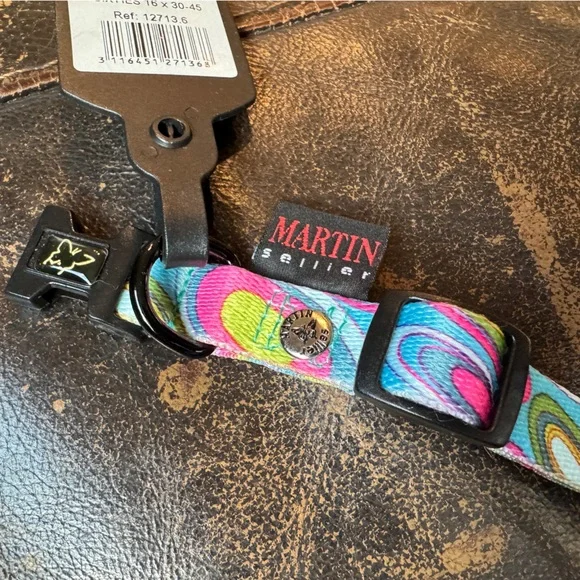 NWT Martin Sellier Groovy Sixties Disco Colorful Dog Collar